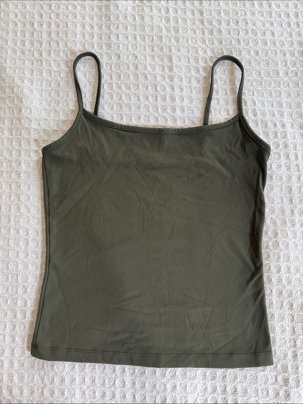 Garage Army Green Slim Spaghetti Strap Camisole